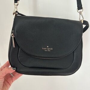 Kate Spade Black Pebbled Leather Crossbody Bag
